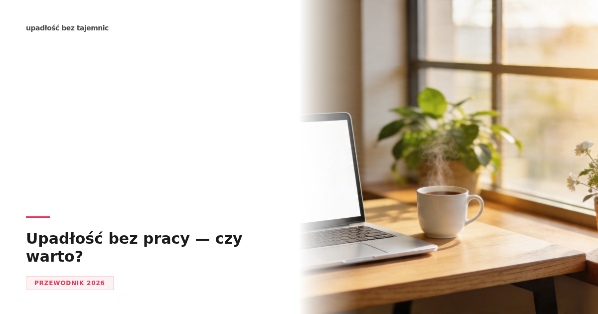 Osoba bezrobotna rozważająca wniosek o upadłość konsumencką