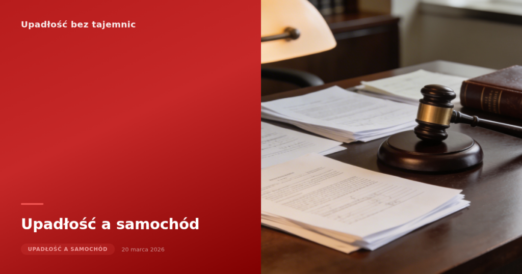 Upadłość a samochód