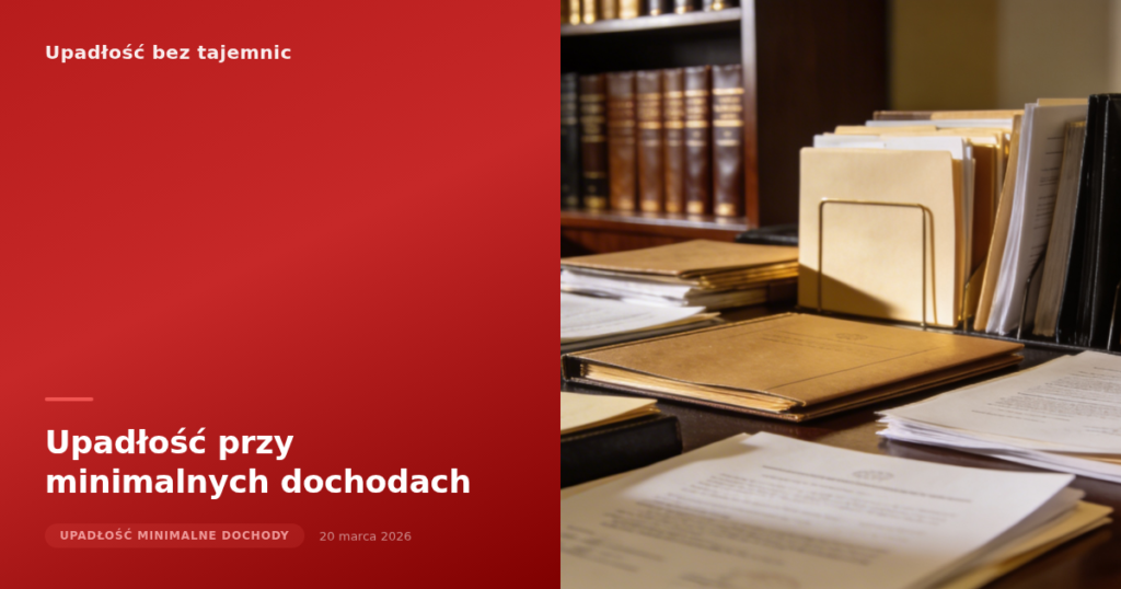 Upadłość przy minimalnych dochodach